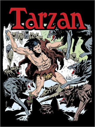 Sticker mural  Tarzan Comic Cover - Wolves