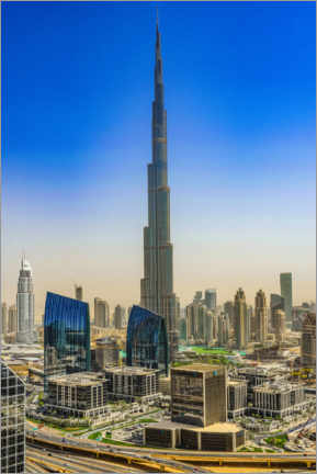 Tableau en bois  Burj Khalifa tower in Dubai - HADYPHOTO