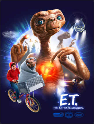Tableau en bois  E.T. - Glowing Heart
