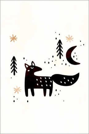 Poster Little Winter Fox