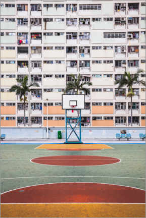 Sticker mural  Basketball court, Hong Kong - Matteo Colombo