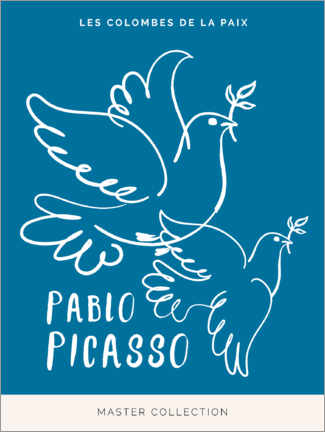 Tableau en PVC  Pablo Picasso - Les colombes de la paix