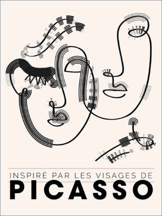 Poster  Visages de Picasso I