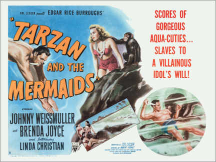 Tableau en plexi-alu  Tarzan And the Mermaids