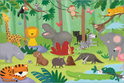 Poster  Jungle party - Lucy Barnard
