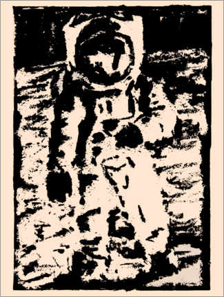 Poster Buzz Aldrin on the Moon