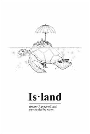 Poster  Island Definition - Hompesch Ink