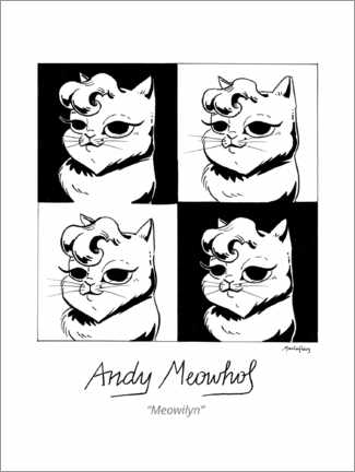 Sticker mural  Andy Meowhol - Meowilyn - María Paiz