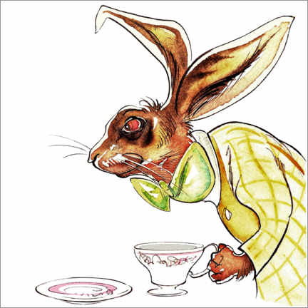Tableau en PVC  The March Hare, Lewis Carroll,  Alice's Adventures in Wonderland - Neale Osborne