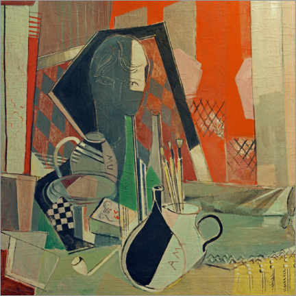 Tableau en PVC  Composition in the studio, AMA MU, 1936 - Oskar Moll