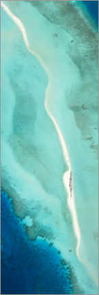 Tableau en verre acrylique  Blue Lagoon in Maldives - Jan Christopher Becke
