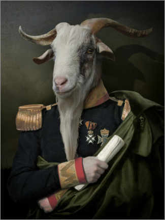 Tableau en aluminium  The Goat Governor General - Philippe Tyberghien