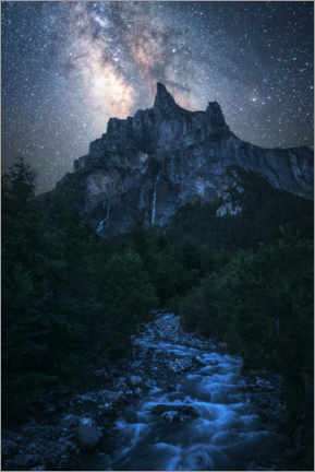 Poster The Milky Way over the French Alps
