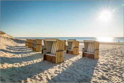 Poster Beach chairs on the beach on Sylt