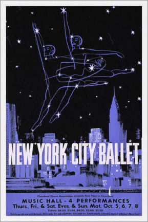 Poster  New York City Ballet, 1960 Vintage Theatre