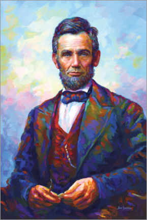 Poster Abraham Lincoln Colourful