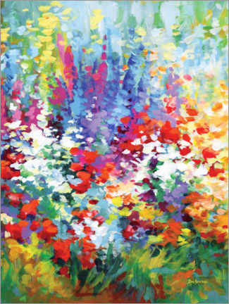 Poster Colourful Flowers Abstract