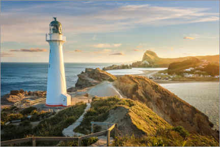 Tableau en verre acrylique  Castle Point Lighthouse on the Wairarapa Coast, New Zealand - Christian Müringer