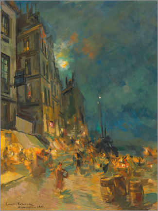 Tableau en PVC  Marseilles Quay by Night - Konstantin Alexejewitsch Korovin