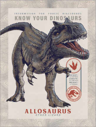 Sticker mural  Jurassic World Allosaurus