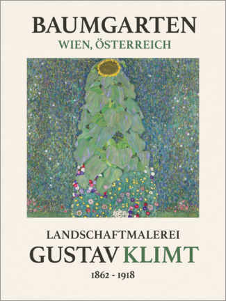 Poster Sunflowers, Gustav Klimt