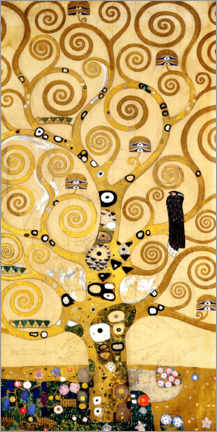 Tableau en verre acrylique  L'Arbre de vie (panneau central) - Gustav Klimt