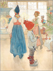 Tableau en plexi-alu  Devant l'arbre de Noël - Carl Larsson