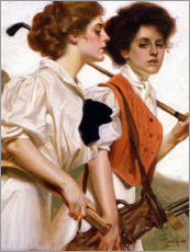 Poster  Deux dames jouant au golf - Joseph Christian Leyendecker