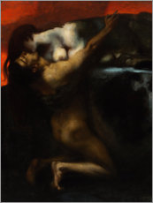 Tableau sur toile  Le baiser du Sphinx - Franz von Stuck