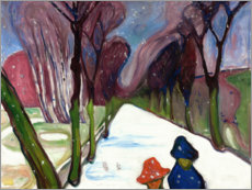 Poster  Neige fraîche dans l'allée - Edvard Munch