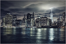 Tableau en plexi-alu  Manhattan la nuit, New York