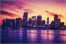 Tableau en plexi-alu  Miami au coucher du soleil, USA