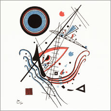 Tableau en plexi-alu  Lithographie bleue - Wassily Kandinsky