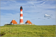 Sticker mural  Le phare de Westerhever, mer du Nord