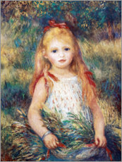 Poster Petite fille dans le jardin