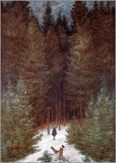 Tableau en plexi-alu  Le Chasseur dans la forêt - Caspar David Friedrich