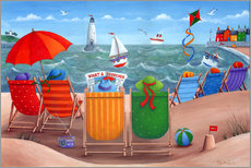 Tableau en plexi-alu  Une scène de plage - Peter Adderley
