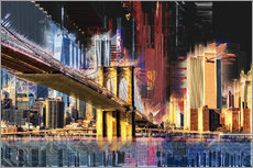 Sticker mural  New York mit Brooklyn Bridge - Peter Roder