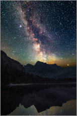 Tableau en plexi-alu  La Voie Lactée au-dessus des montagnes - Matthias Köstler