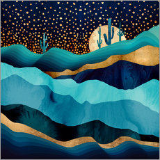 Sticker mural  Nuit du désert indigo - SpaceFrog Designs