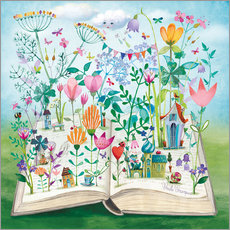 Tableau en plexi-alu  Le livre-jardin - Mila Marquis