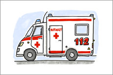 Sticker mural  L'ambulance allemande d'Hugo - Hugos Illustrations