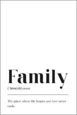Poster Définition de famille (anglais)