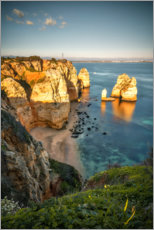 Poster Une plage de l'Algarve au Portugal