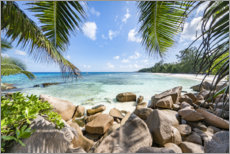 Poster Vacances aux Seychelles