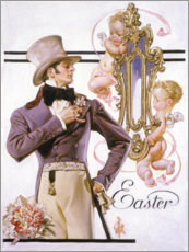 Tableau en verre acrylique  Easter, illustration sur Pâques - Joseph Christian Leyendecker