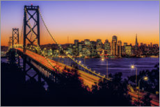 Poster  Oakland Bay Bridge au coucher du soleil, Californie