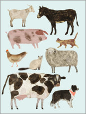 Sticker mural  Animaux de la ferme II - Victoria Borges