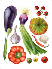 Poster Légumes du potager II