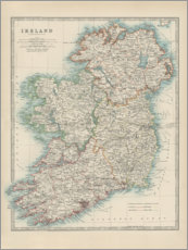 Poster  L'Irlande au 19ème siècle (anglais) - Alexander Keith Johnston